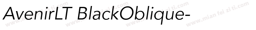 AvenirLT BlackOblique字体转换